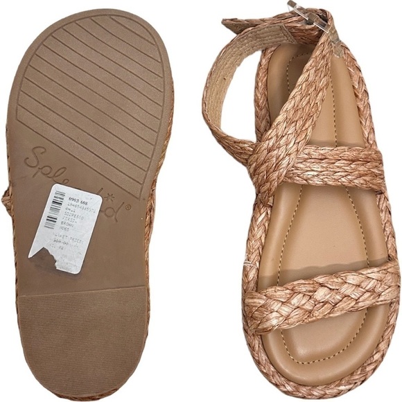 SPLENDID Women’s Persia Raffia Ankle Wrap Leather Flat Sandal Size 6.5 NEW - Picture 8 of 10